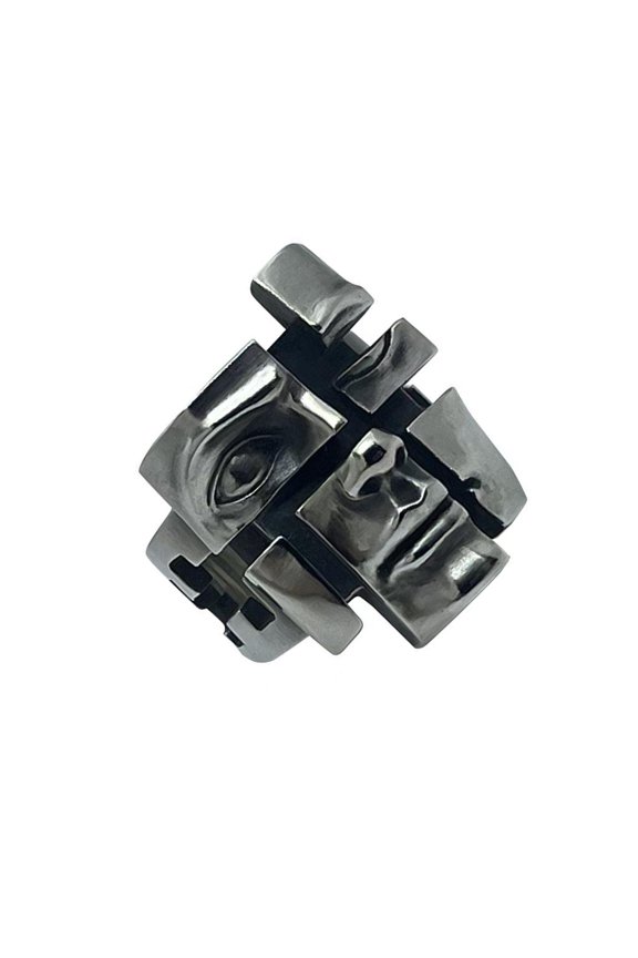 Detailed Engraved Mask Rings Adjustable Opening Wedding Trendy Finegr Jewelry Accessory Present For Her Him