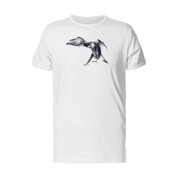 Detailed Falcon Drawing T-Shirt Men -Image by Shutterstock, Male Large
