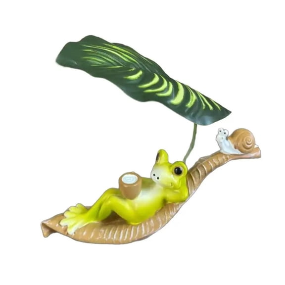 Detailed Frogs Figurine Longlasting Resins Craftsmanship Indoor Outdoor Home Accent