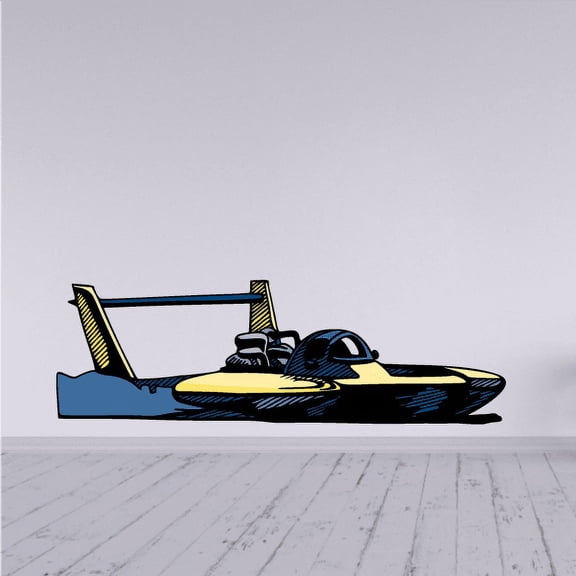 Detailed Hydroplane Sticker - 36 Inches