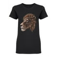 thumbnail image 1 of Detailed Lion Design Shaped T-Shirt Women -Image by Shutterstock, Female Large, 1 of 2