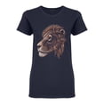 thumbnail image 1 of Detailed Lion Design Shaped T-Shirt Women -Image by Shutterstock, Female Small, 1 of 2