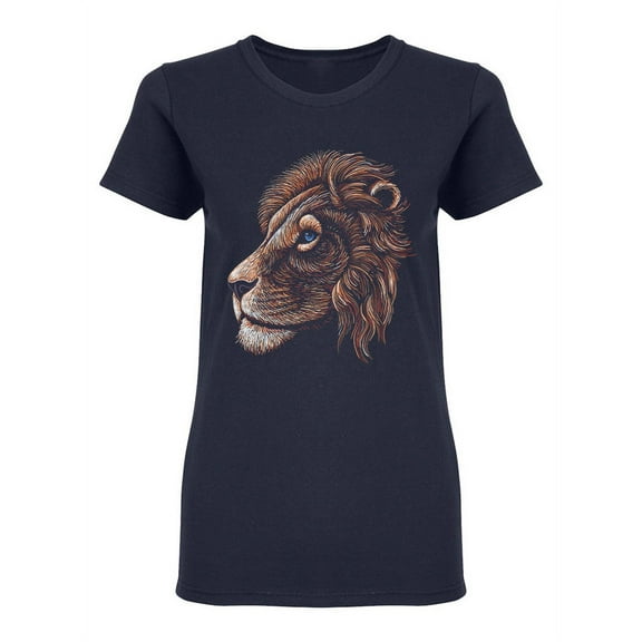 Detailed Lion Design Shaped T-Shirt Women -Image by Shutterstock, Female Small