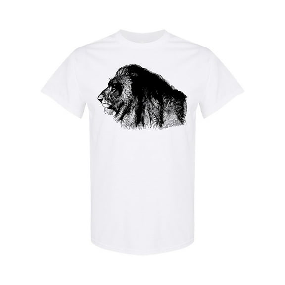 Detailed Lion Head T-Shirt Men -Image by Shutterstock, Male Small