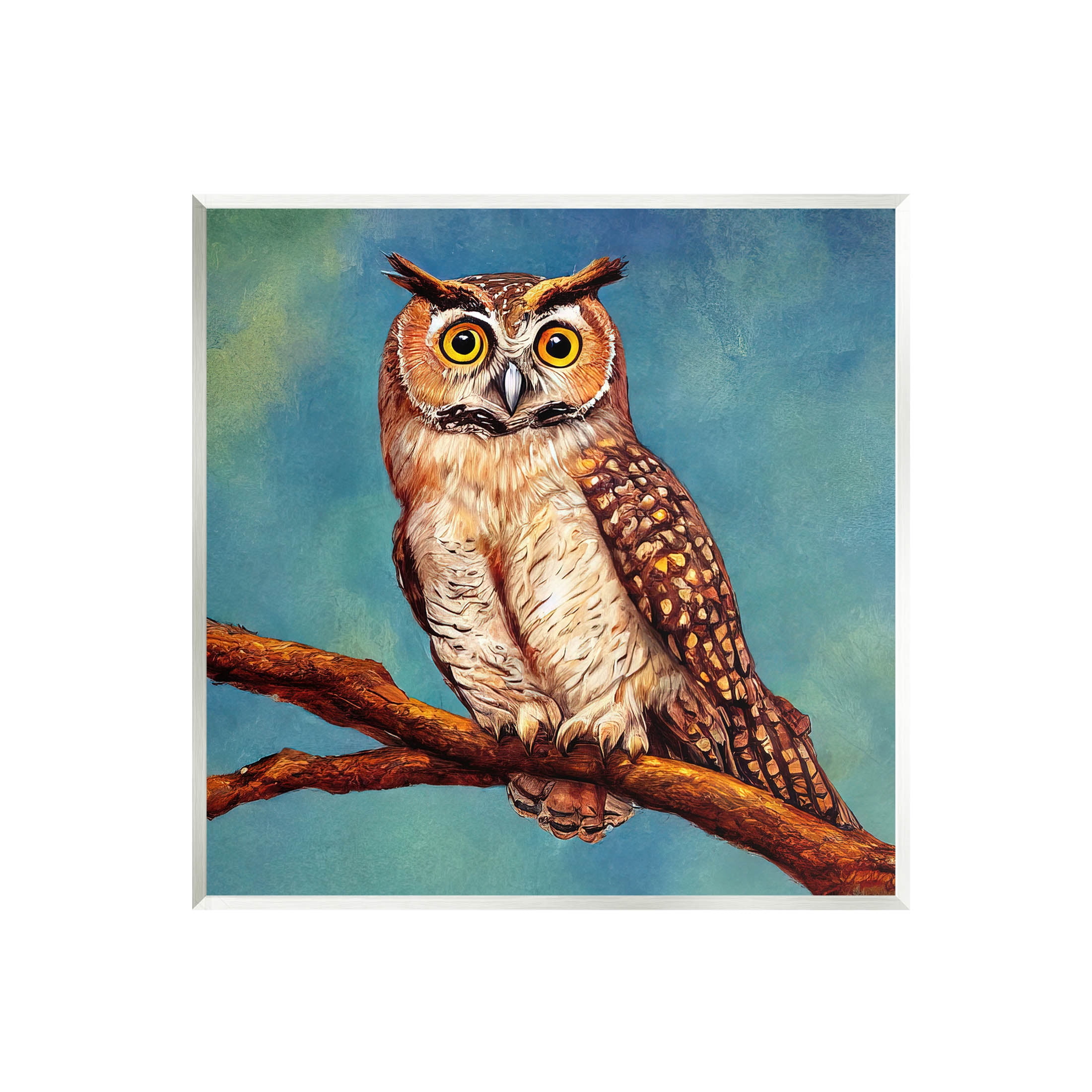 Detailed Owl Painting Nature Animals & Insects Painting Unframed Art Print Wall Art