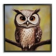 thumbnail image 1 of Detailed Owl Perched Wildlife Animals & Insects Painting Black Framed Art Print Wall Art, 1 of 7