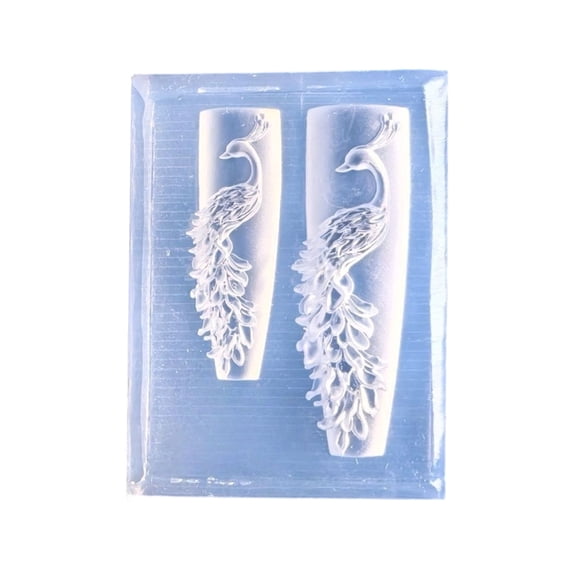 Detailed Peacockbird 3D Nail Stamp Mold Premium Silicone Material For Salon Quality Manicures And Craft Projects