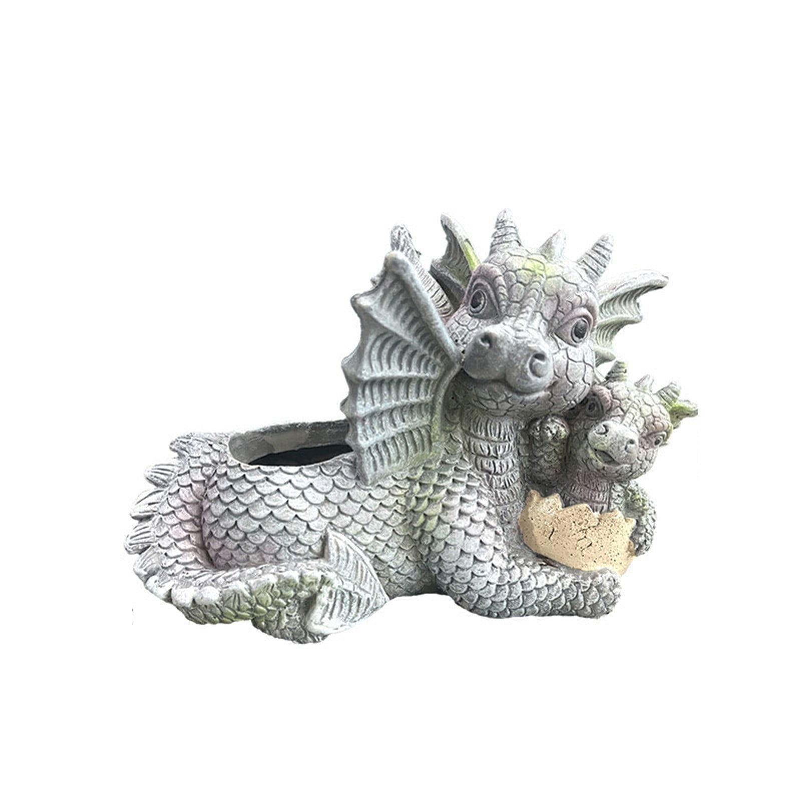 Detailed Resin Carving Flower Pots for Indoor Outdoor Plants Creative Home Gardening Planter Box Decorative Craft Flowerpots for Patio Yard Lawn and Modern Garden Landscape Ornament