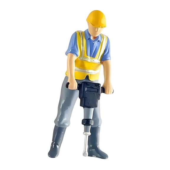 Detailed Resin Construction Building Worker Model In 1:64 Scale Suitable For Educational Purposes Use And Scene Creation
