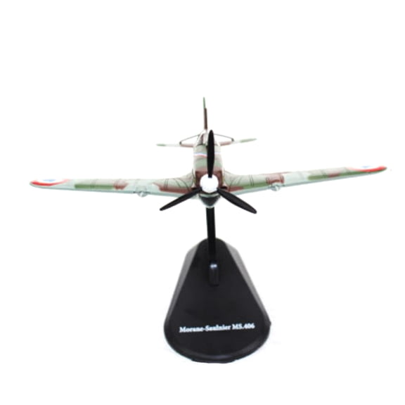 Detailed Restoration WWII Morane-Saulnier MS.406 Fighter Model 1:72 Scale Alloy for Gift Giving