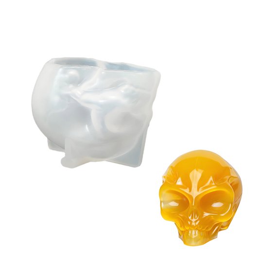 Detailed Silicone Skull Mould For Handcraft Resin Jewelry Crafting Home Decoration Gift Featuring Fashion