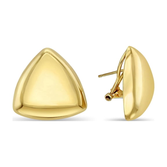 Detailed Vertical Quilted Large Round Earrings