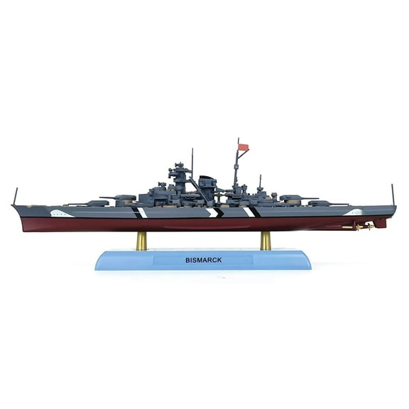 Detailed WWII Bismarck Diecast Battleship Model 1:1000 for Shelf Display & Aviation Enthusiast Gifts