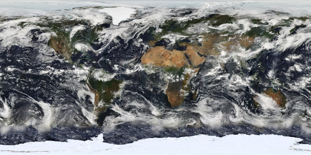 Detailed satellite view of Earth Canvas Art - Stocktrek Images (40 x 20)