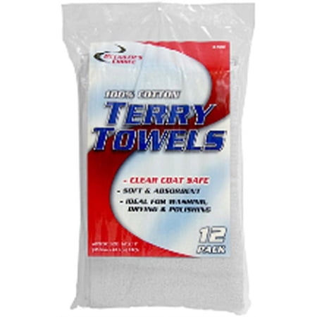 Detailer's Choice 3-528 Bag of Terry Towels - 12-Pack - 1-Each