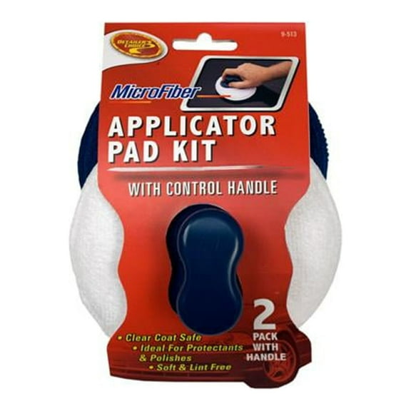Detailer's Choice 40123 Applicator Pad For Car Protectants & Polish, Micofiber, 2-Pk. - Quantity 6