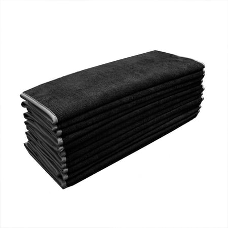Detailer's Preference® All-Purpose Microfiber Towels 16"x24" 320GSM 12-Pack Black