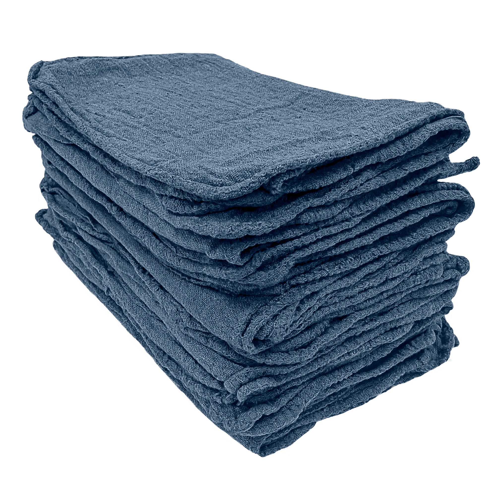 Detailer's Preference Automotive Shop Towels, Cotton, 11"x12", Blue, 50