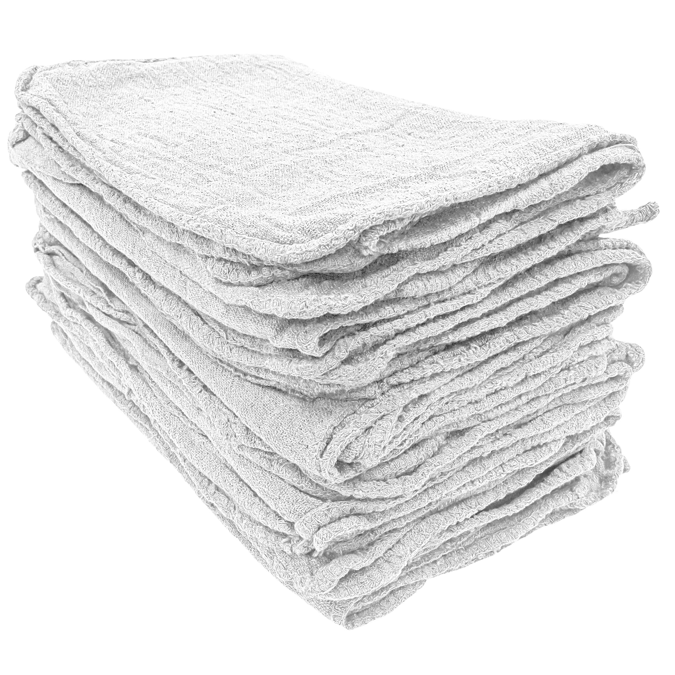 Detailer's Preference Automotive Shop Towels, Cotton, 11"x12", White