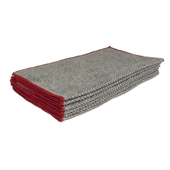 Big Pearl Microfiber Towels 430 gsm 14"x 17" Gray, 6 Pack