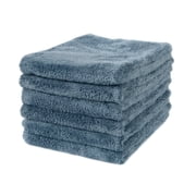 Ultra Plush Korea Microfiber Towels, Edgeless, 500 gsm, 16 x16 , 70/30, Gray, 6-Pack