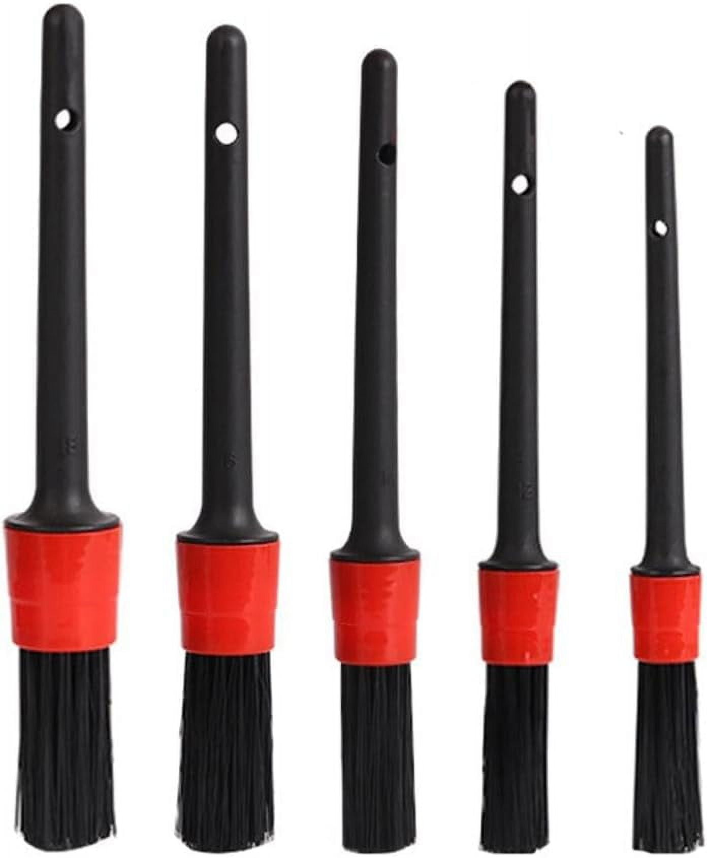 Detailing Brush Set,5 Pcs Automotive Detail Brushes,Car Wheels Exterior