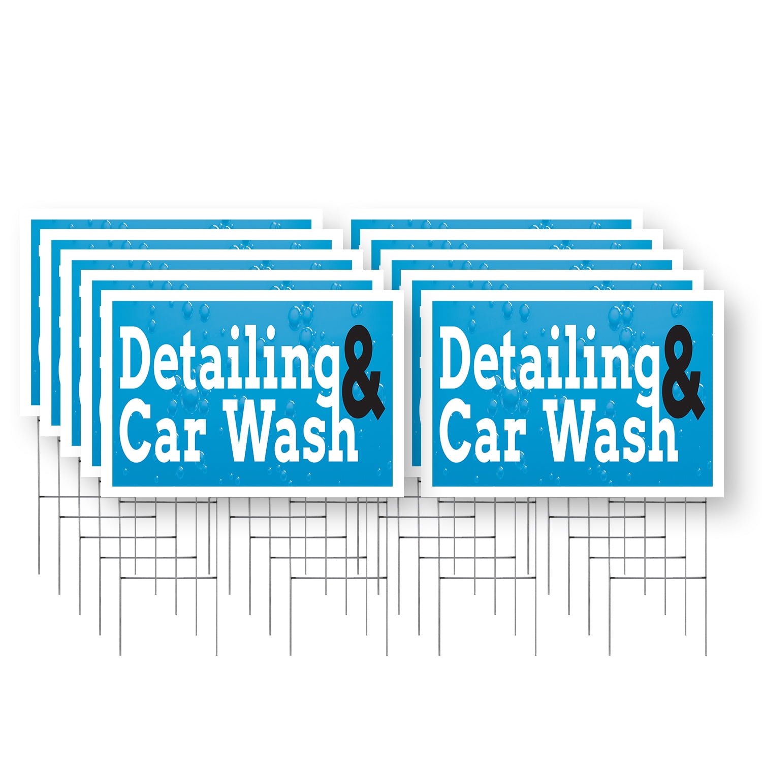 Detailing and Car Wash Yard Sign 10 Pack of 24 Inch x 36 Inch Single ...