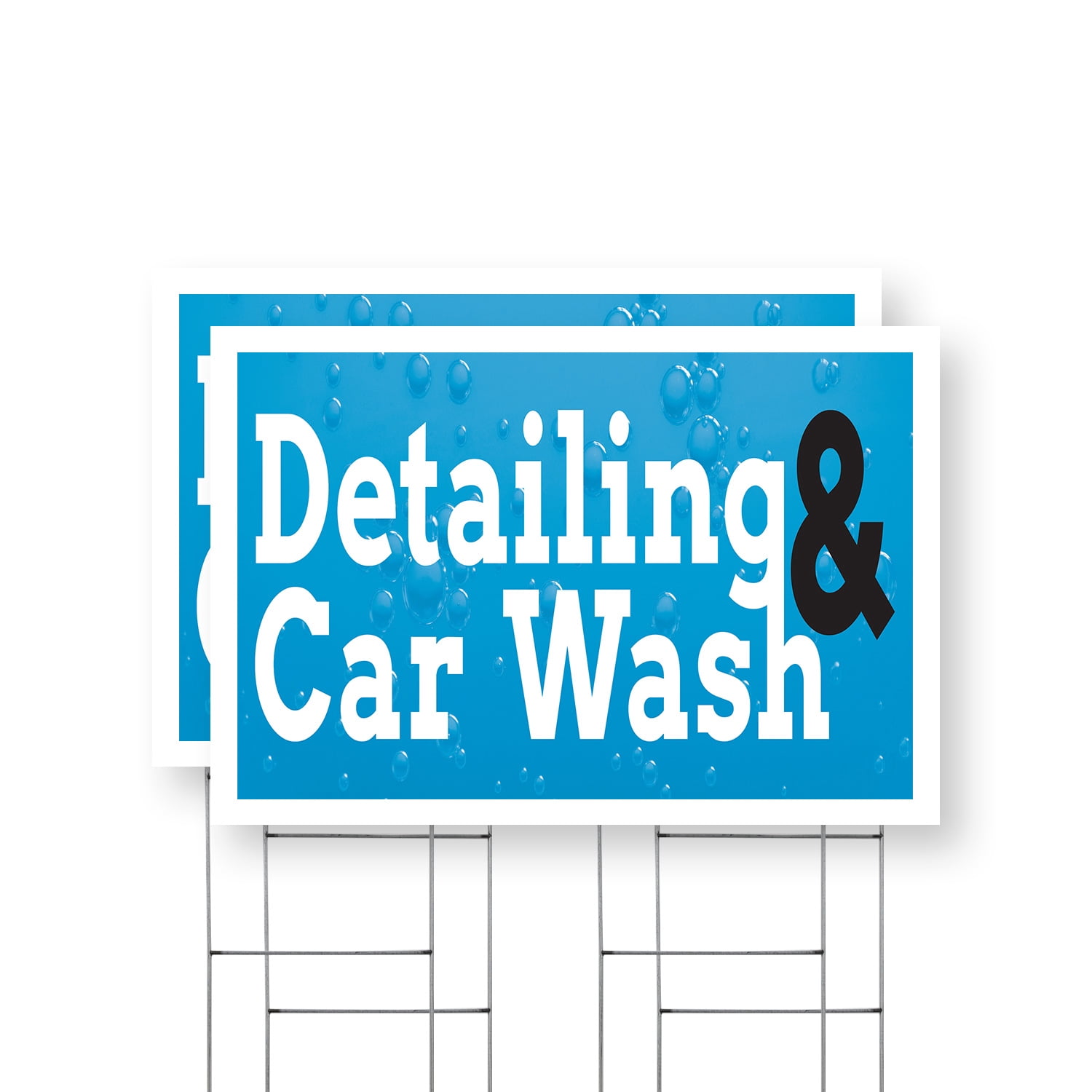 Detailing and Car Wash Yard Sign 2 Pack of 24 Inch x 36 Inch Double ...