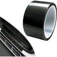 thumbnail image 1 of Detailing Wrap Tape, Black Carbon Fiber High Gloss Epoxy Vinyl For Car Decor And Protection, Scratch Resistant Waterproof Surface With Air-Release Adhesive, Interior Use Only, 1 of 5