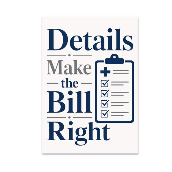 Details Make the Bill Right - Medical Coder - 13x19 Poster Print
