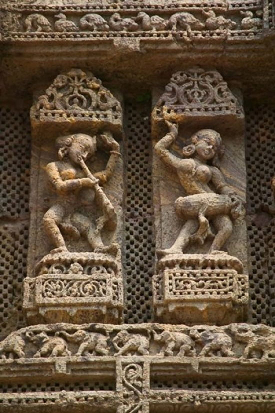 Details of Bas Relief of Orissa Dancers at Sun Temple Konark Orissa India Canvas Art - Keren Su DanitaDelimont (17 x 26)