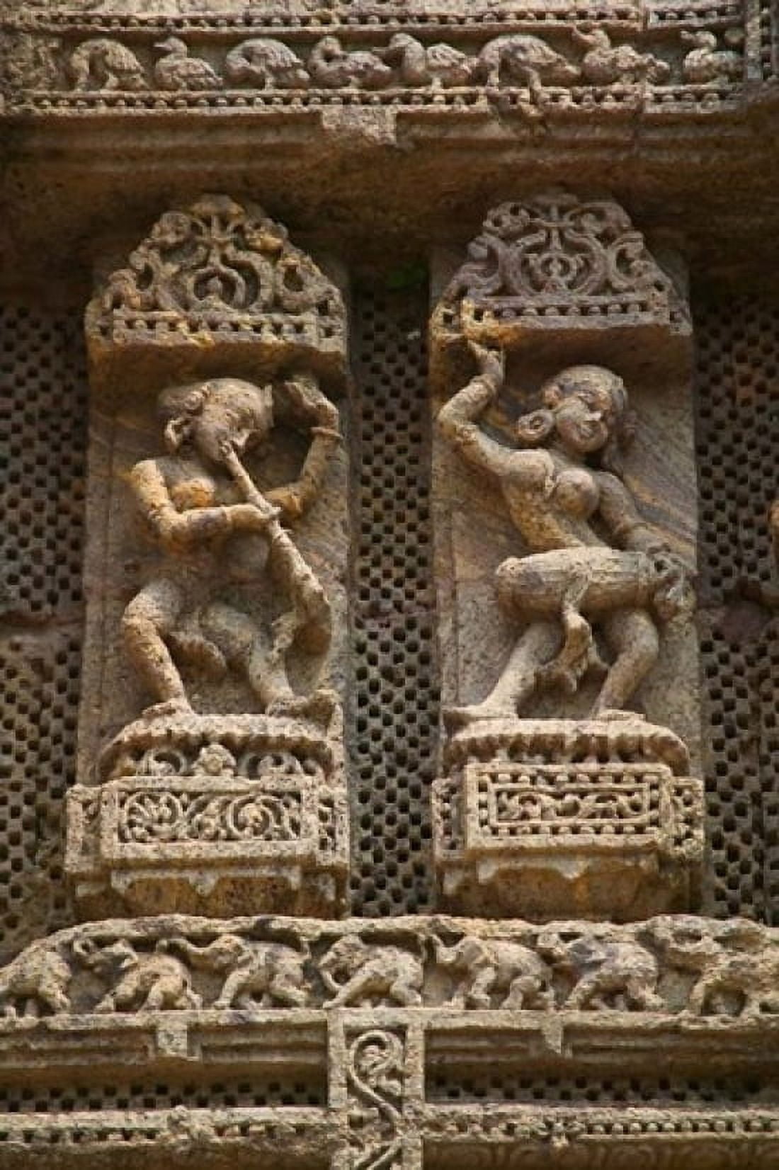 Details of Bas Relief of Orissa Dancers at Sun Temple Konark Orissa India Canvas Art - Keren Su DanitaDelimont (24 x 36)