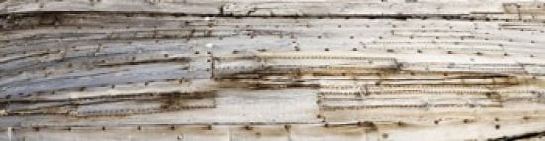 Details of an old whaling boat hull Spitsbergen Svalbard Islands Norway Canvas Art - Panoramic Images (20 x 5)