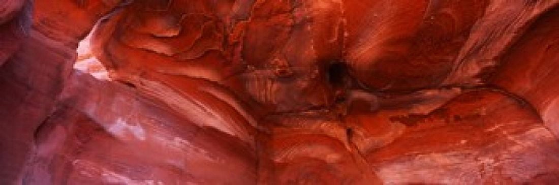Details of sandstone formation Jordan Canvas Art - Panoramic Images (18 x 6)