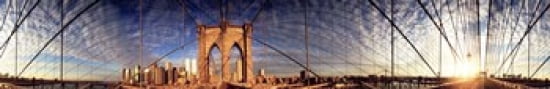 Details of the Brooklyn Bridge New York City New York State USA Canvas Art - Panoramic Images (44 x 7)