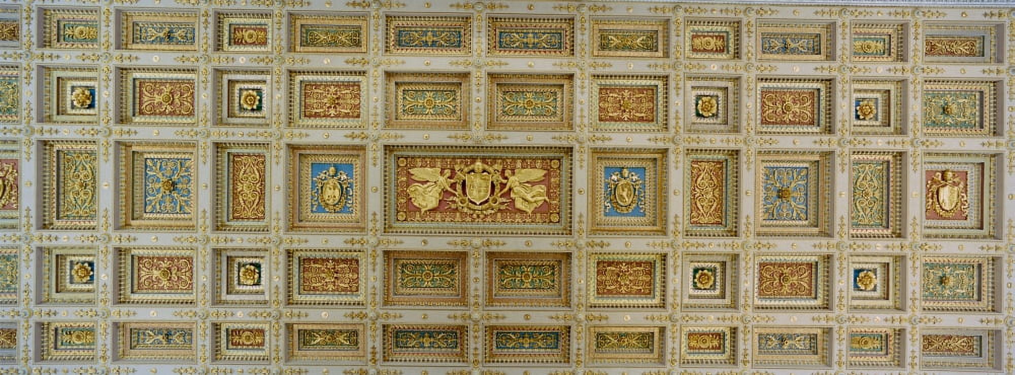 Details of the ceiling of a basilica Basilica Of St Paul Outside The Walls Rome Italy Canvas Art - Panoramic Images (27 x 9)