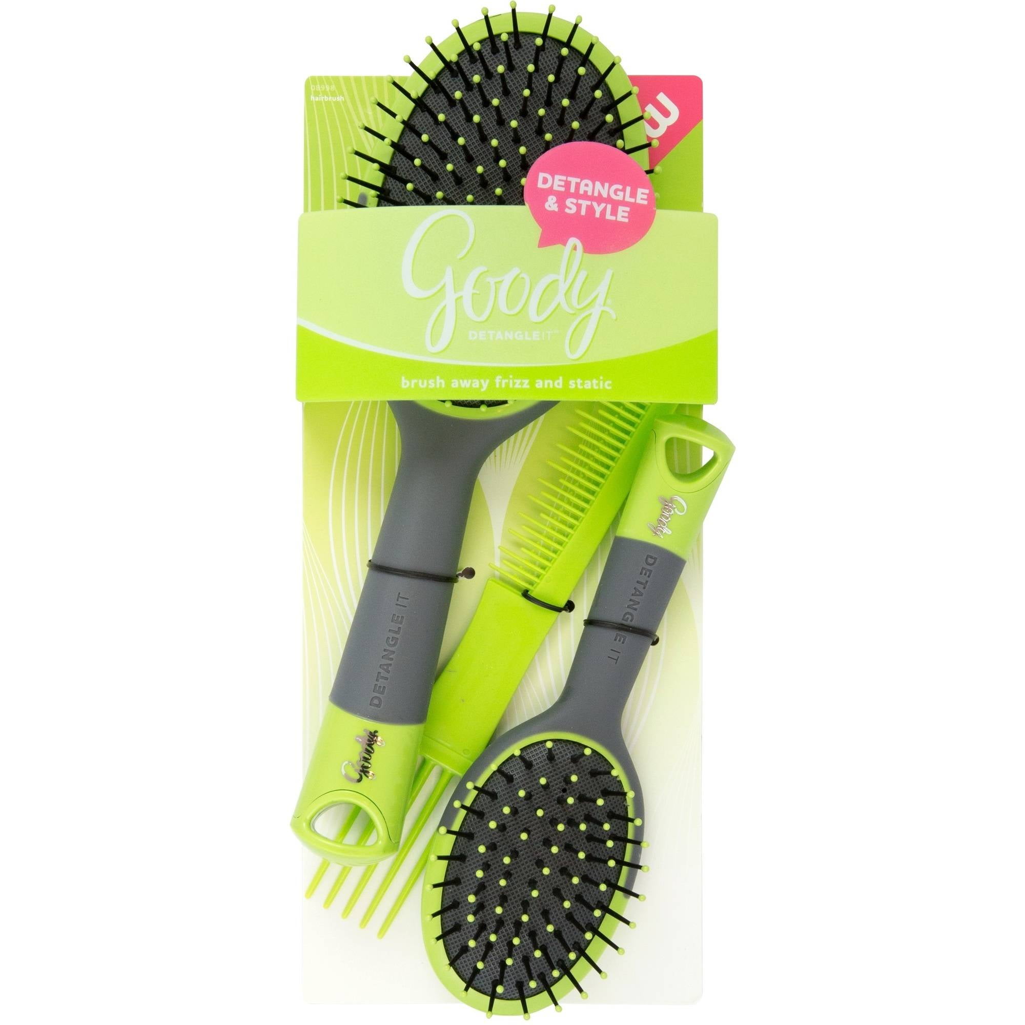 Detangle It Oval Brush And Comb Combo 3Ct Earthy Tone