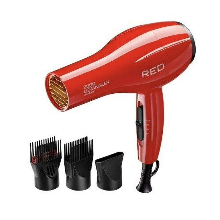 unknown, Detangler Ceramic Double Layer Pik Blow Dryer, 2000W, Red