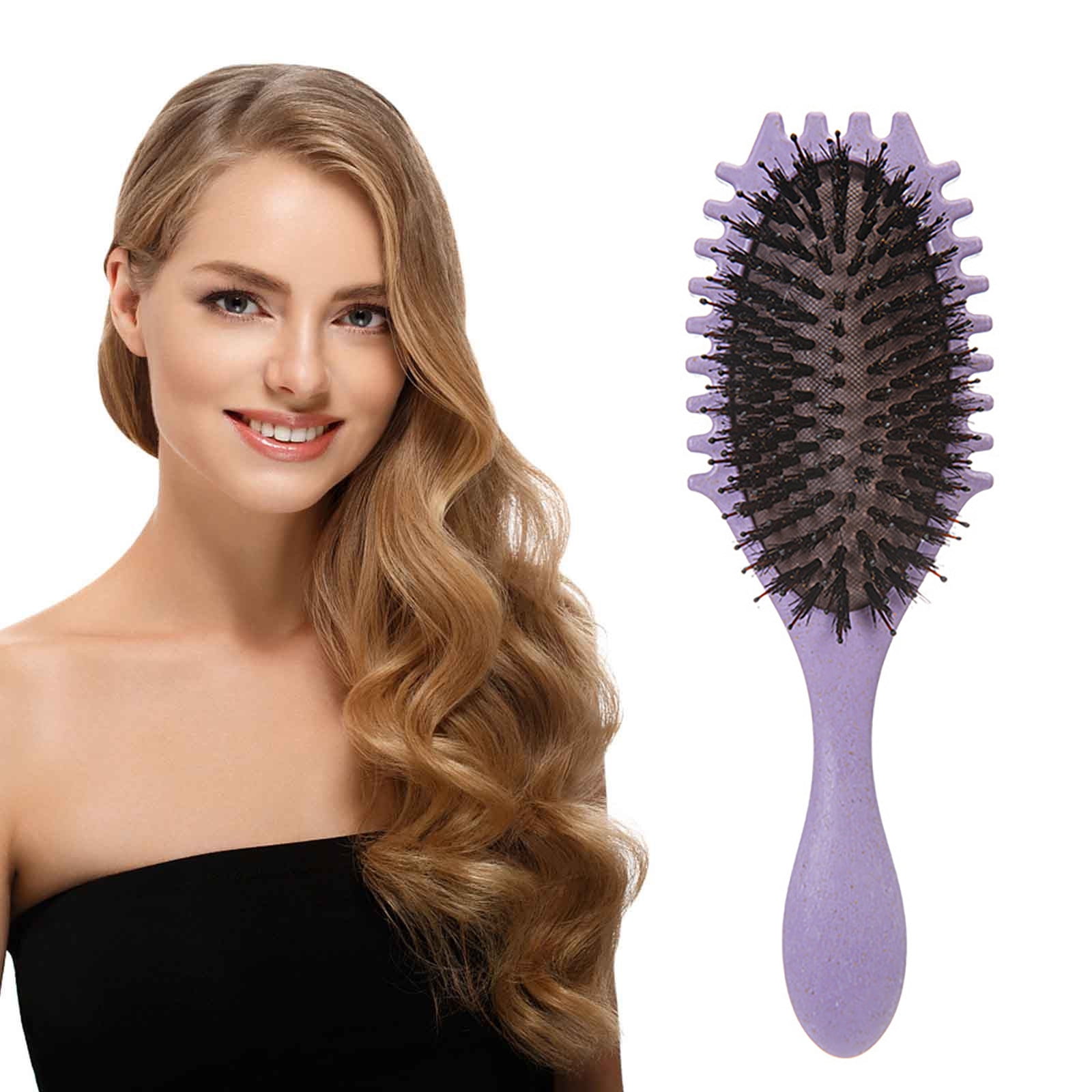 Detangler Hair Brush for Curly Hair, Boar Bristle Curly Hair Brush Hair