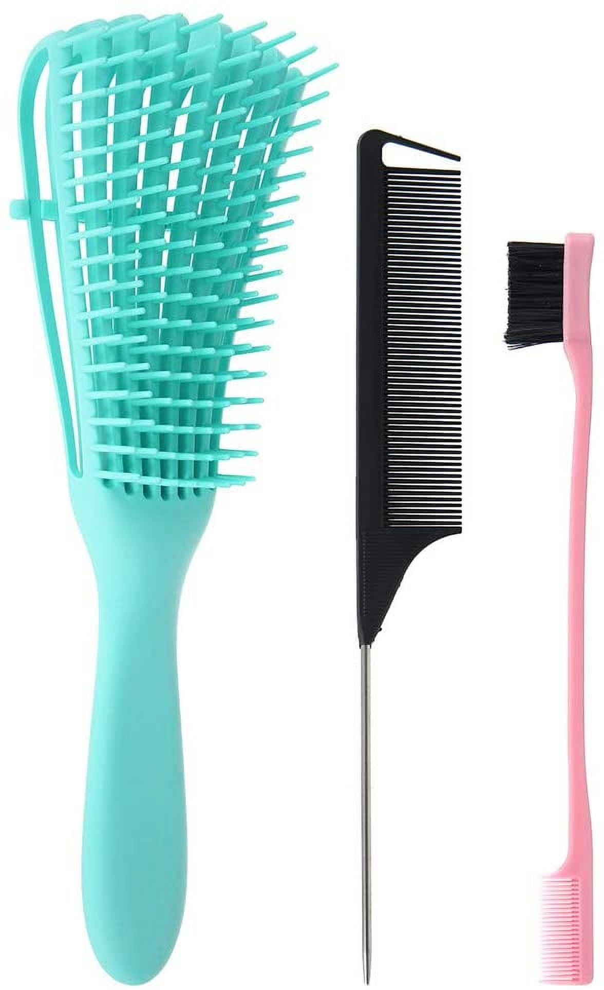 Hvxrjkn Detangling Brush,Detangle Hair Brush Set of 3 Portable