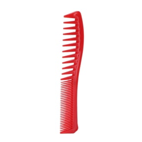 Detangling Hair Comb Wide Fine Tooth Hairdressing Styling Barber Comb Portable Home Salon Tool Red Color Ergonomic Grip Smooth Texture Hair Tool 7.1 in / 18 cm