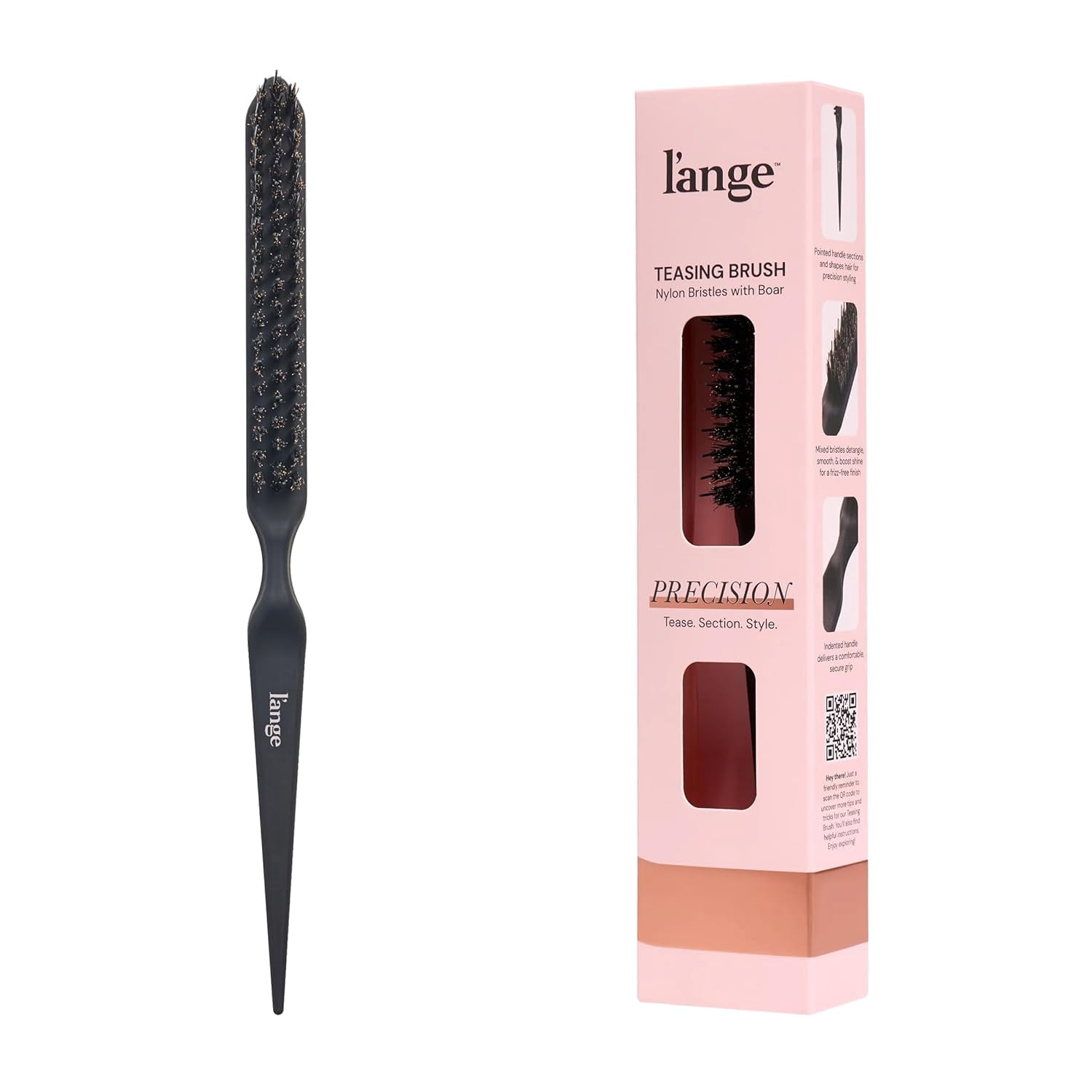 Detangling Teasing Brush with Nylon & Boar Bristles | Precise ...