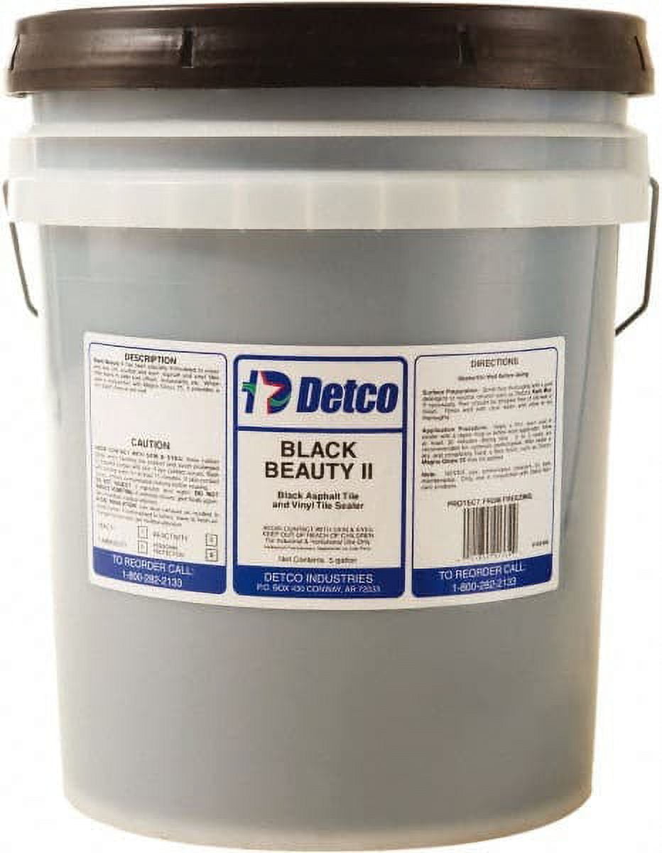 Detco Black Beauty II Asphalt & Vinyl Tile Sealer with Black Pigment, 5 Gallons