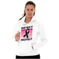 thumbnail image 1 of Detect Protect Breast Cancer Aware Women Plus Size Graphic Pullover Hoodie Brisco Brands 5X, 1 of 4
