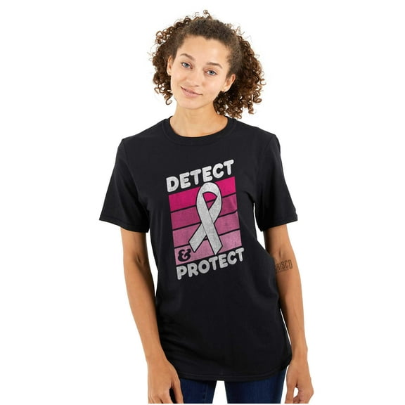 Detect Protect Breast Cancer Aware Women's Plus Size Graphic Tee Brisco Brands 2X