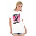 thumbnail image 1 of Detect Protect Breast Cancer Aware Women's Graphic T Shirt Tees Brisco Brands M, 1 of 6