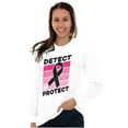 thumbnail image 1 of Detect Protect Breast Cancer Aware Women's Long Sleeve T Shirt Brisco Brands X, 1 of 6