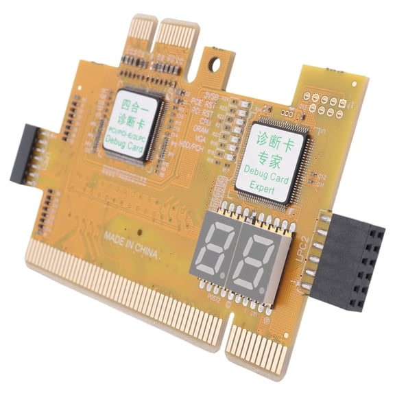 Detect Tool PCI-E LPC Multi Use Diagnostic Card Laptop Desktop Test Accessories Post LED Indicator PC Motherboard Debug Analyzer,1 x Diagnostic card,color random