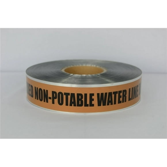 Detectable Underground Tape - Caution Buried Non-Potable Water Line Below - 2" X 1000 Ft Roll