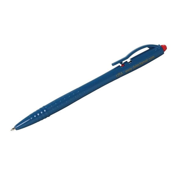 Detectamet Economy Retractable Pen,Red Ink,W/Clip,PK50 125-P01-I03
